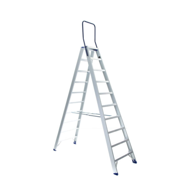 ASC Group Eurostairs Stufenstehleiter beidseitig begehbar mit Bügel 2x10 Stufen günstig kaufen