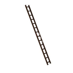 Euroline Alu-Dachauflegeleiter braun Nr. 323 14 Sprossen günstig kaufen