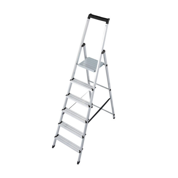 Euroline Alu-Haushaltsleiter mit Sicherheitsbrücke Nr. 618 1x6 günstig kaufen