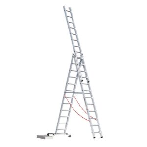 Euroline Alu-Mehrzweckleiter 3-teilig mit Vario-Traverse Nr. 30766 Vielzweckleiter 3x12 Sprossen günstig kaufen