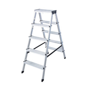Euroline Alu-Stufenstehleiter beidseitig begehbar Nr. 619 2x5 günstig kaufen