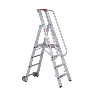 Euroline Alu-Stufenstehleiter mit großer Standplattform (Rutschhemmung R13) Nr. 32677 1x4 günstig kaufen