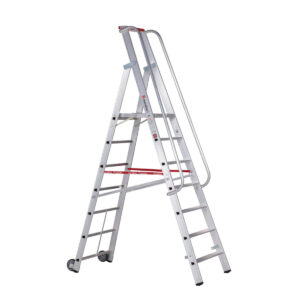 Euroline Alu-Stufenstehleiter mit großer Standplattform (Rutschhemmung R13) Nr. 32677 1x7 günstig kaufen