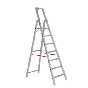 Euroline Alu-Stufenstehleiter mit Sicherheitsbrücke Nr. 22577 1x7 günstig kaufen
