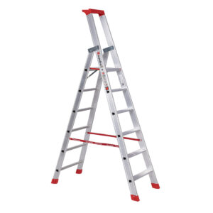 Euroline Alu-Stufenstehleiter mit Sicherheitsbrücke Nr. 32577 1x6 günstig kaufen