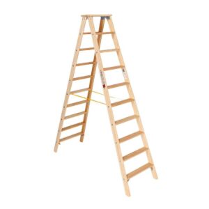 Euroline Holz-Stufenstehleiter Nr. 10503 2x10 günstig kaufen