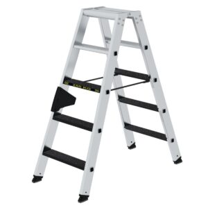 Günzburger Steigtechnik Stufen-Stehleiter 250 kg beidseitig begehbar mit clip-step R13 2x5 Stufen günstig kaufen