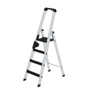 Günzburger Steigtechnik Stufen-Stehleiter 250 kg einseitig begehbar mit clip-step R13 4 Stufen günstig kaufen