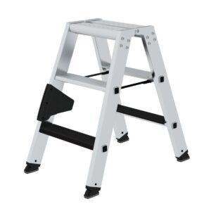 Günzburger Steigtechnik Stufen-Stehleiter beidseitig begehbar mit clip-step 2x3 Stufen günstig kaufen