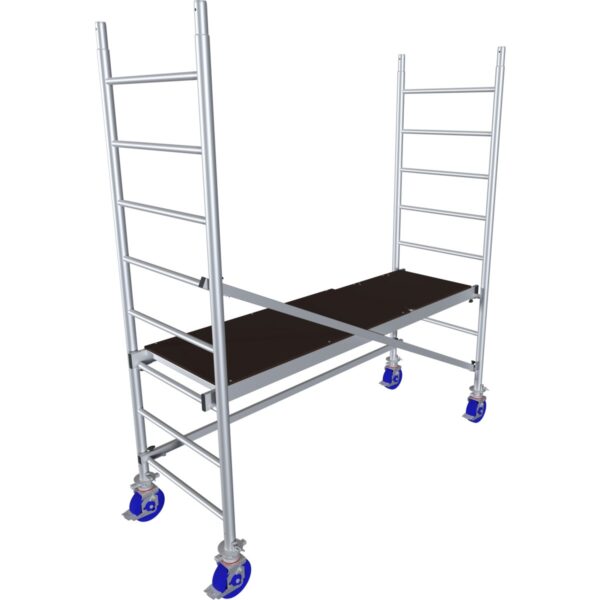 Krause ProTec Alu-FahrGerüst mit höhenverstellbaren Rollen Arbeitshöhe ca. 2