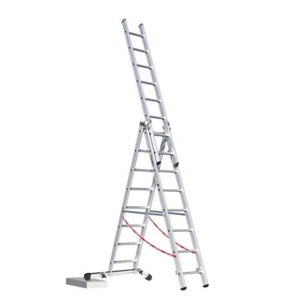 Euroline Alu-Mehrzweckleiter 3-teilig mit Vario-Traverse Nr. 30766 Vielzweckleiter 3x8 Sprossen günstig kaufen